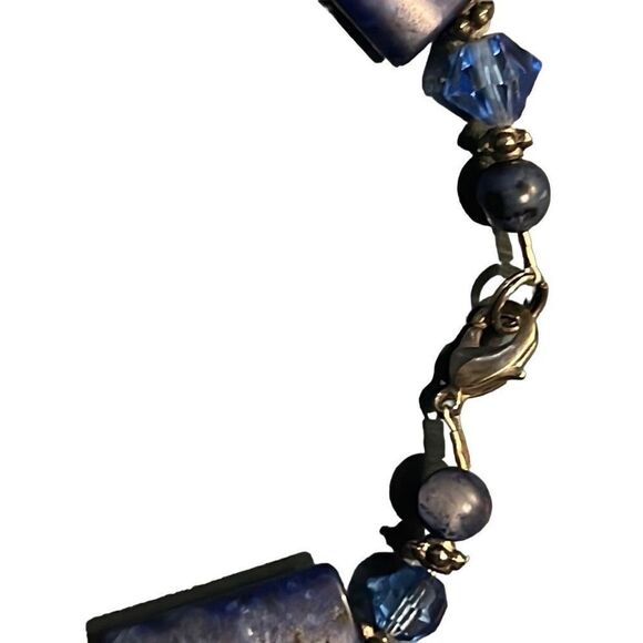 Vintage Blue Lapis Rectangular Women’s Bracelet - Picture 6 of 6